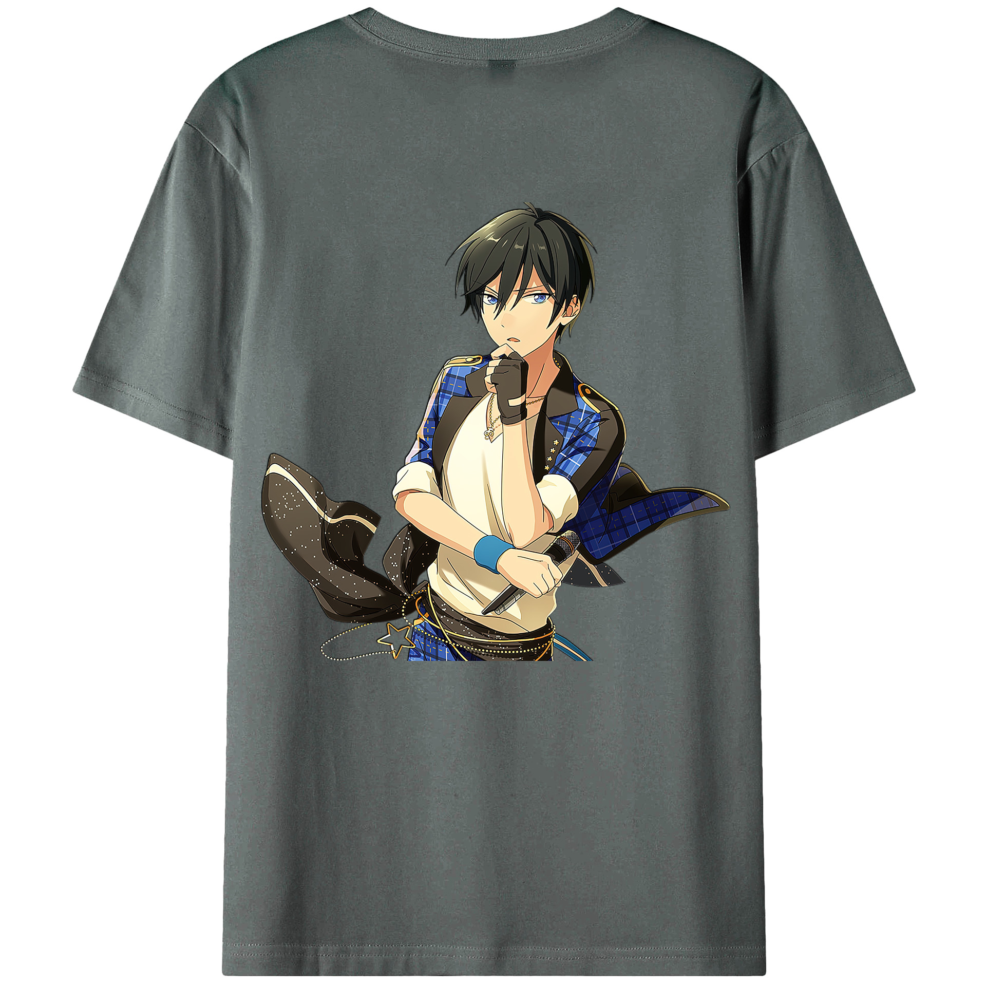 （画像用） あんさんぶるスターズ! Ensemble Stars 綿100％ メンズ半袖Tシャツ（バックプリント） 通気性